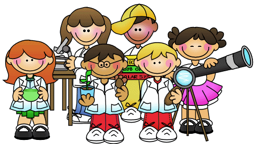 Six children in lab coats