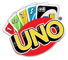 The word "UNO" in front of five UNO cards.
