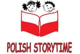 The Polish flag, shaped like a book with two illustrated children reading it.