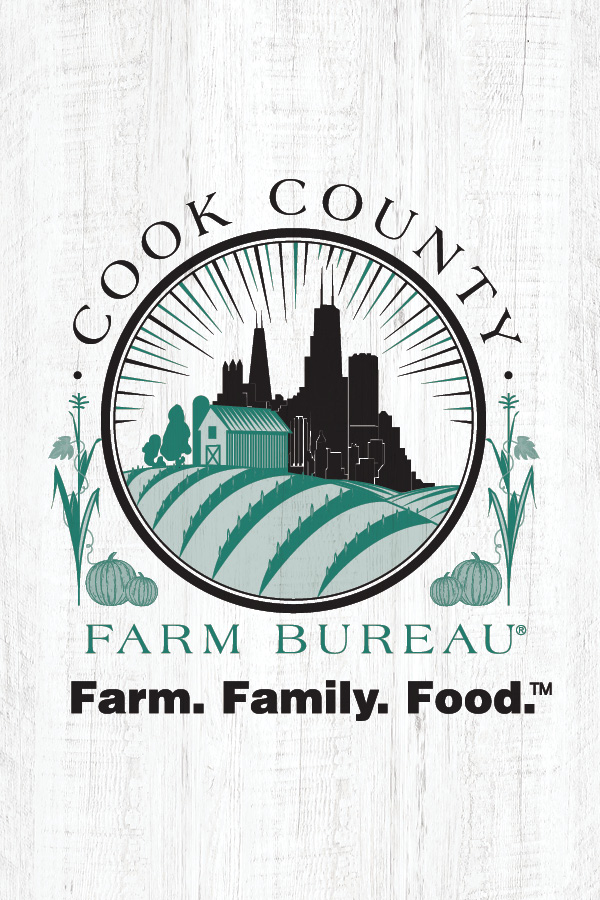 A circular logo for the Cook County Farm Bureau