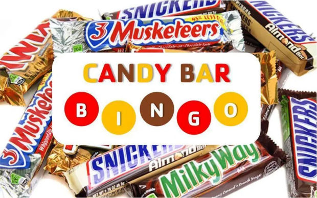 A variety of candy bars
