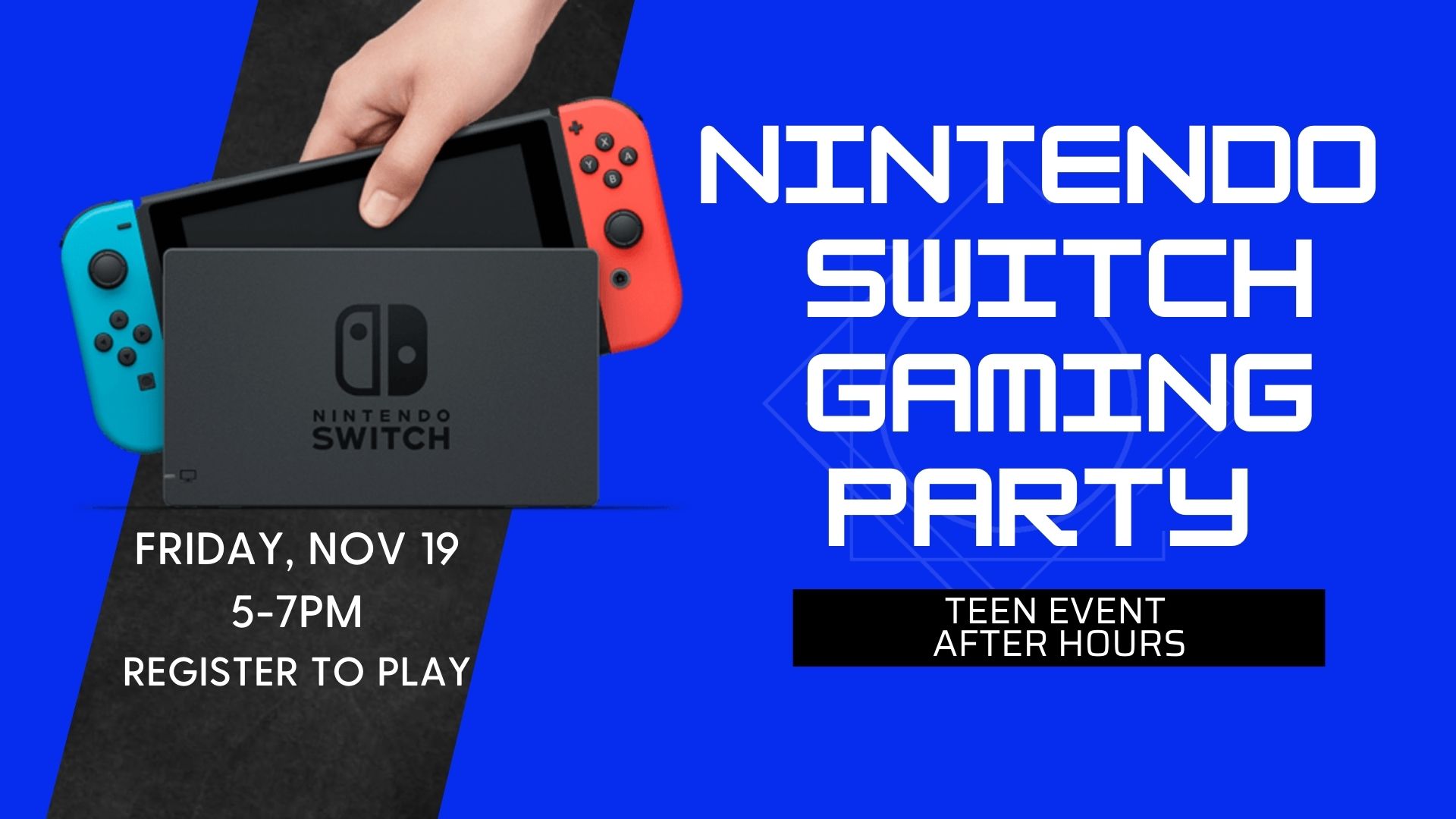 Volunteer at the Nintendo Switch Party