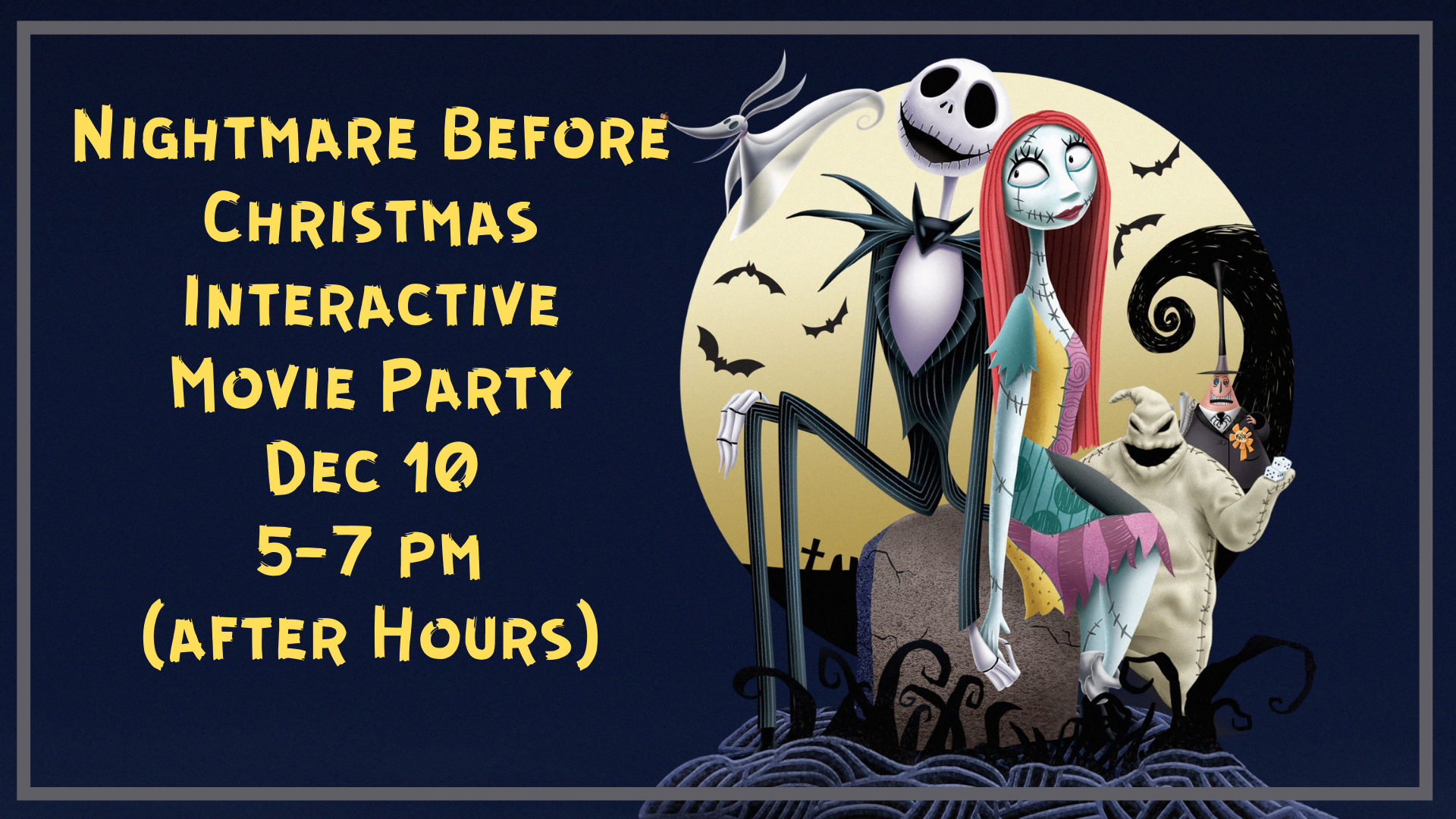 Volunteer at The Nightmare Before Christmas Interactive Movie Party
