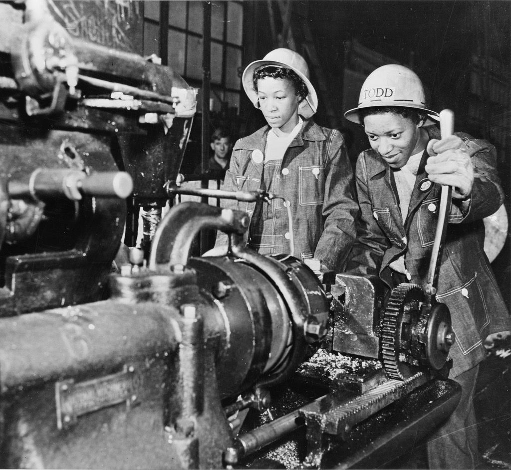 invisible warriors image two women in factory