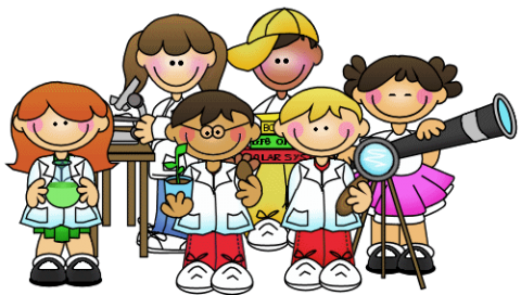 Six children in lab coats