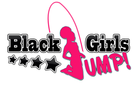 A silhouette of a girl jumping rope