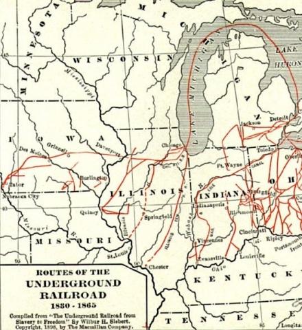 underground railroad map