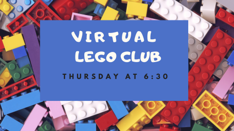 Ad for Lego Club with a photo of Lego bricks in the background.