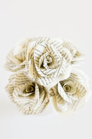 Book Page Roses