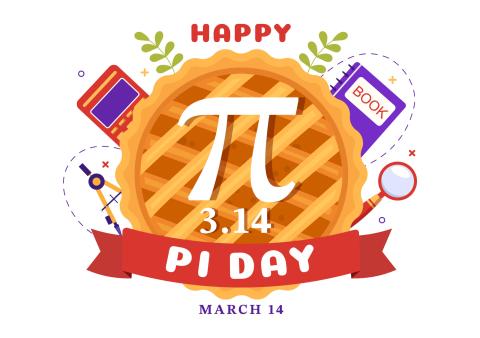 The symbol for pi, on top of a pie.