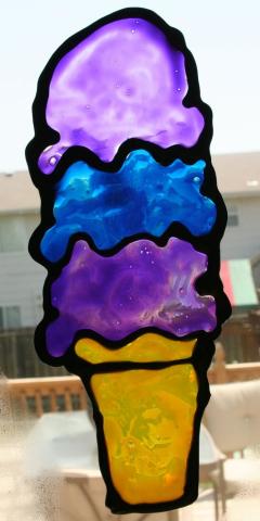 Ice cream cone window cling