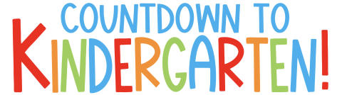 The words, Countdown to Kindergarten.