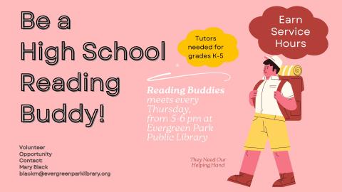 Be a High School Reading Buddy