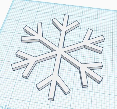 example of 3d printed snowflake