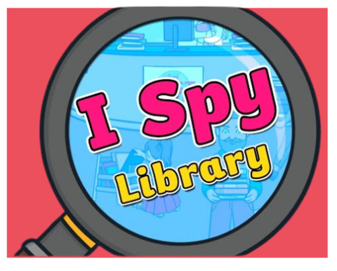 A spyglass over a library scene