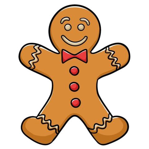 Illustration of a gingerbread man