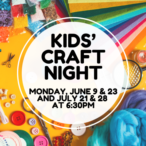 Coloful assortment of craft supplies.