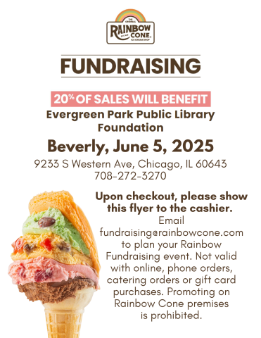 Rainbow Cone Fundraiser Flyer