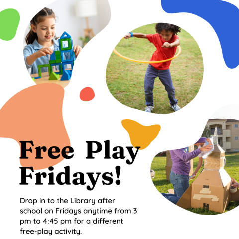 Kids building and hula hooping.
