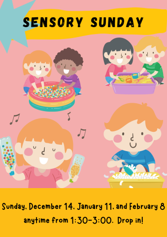 Six children playing with sensory toys.