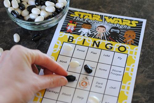 Star Wars bingo card