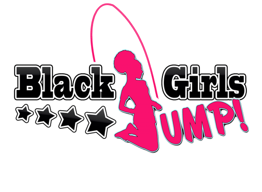 A silhouette of a girl jumping rope