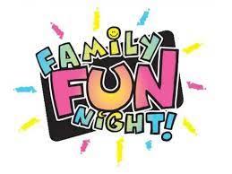 The words, "Family Fun Night"