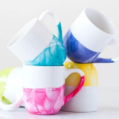 Marble Dipped Mugs