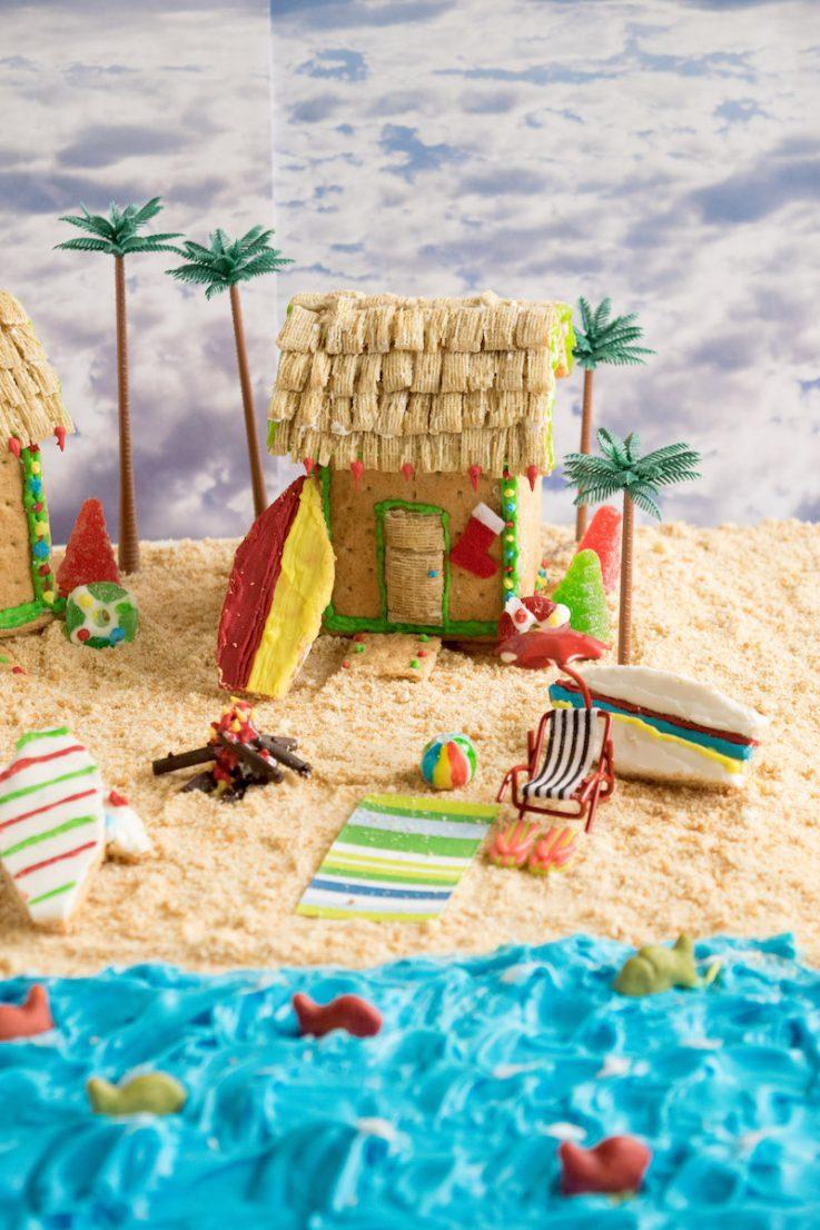 a beach house made out of graham crackers